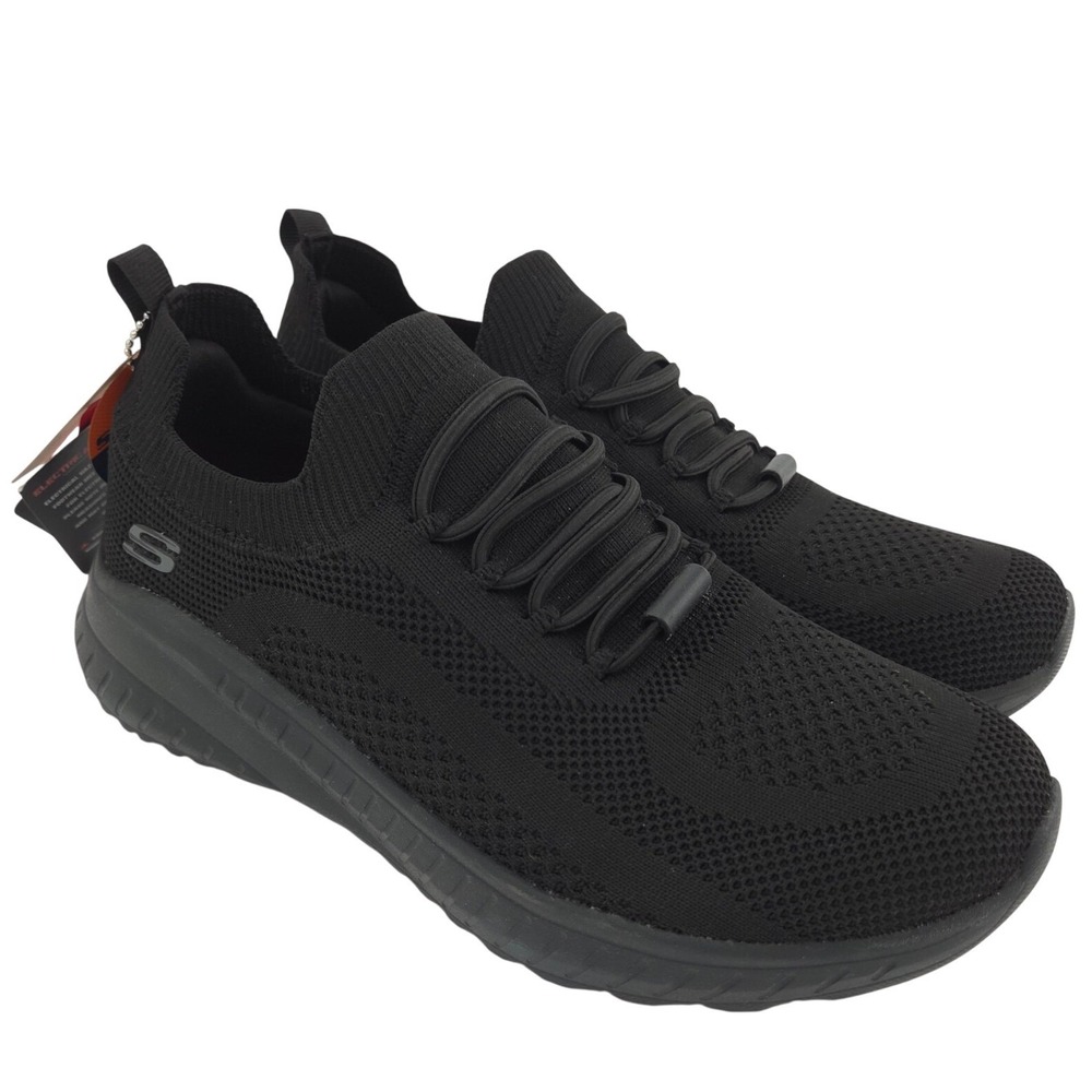 Skechers Squad Chaos Jasul Work Shoes Women 7 WIDE Black Slip Resistant NEW